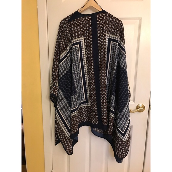Oversized Border Print Kimono or Cover up - Picture 2 of 5